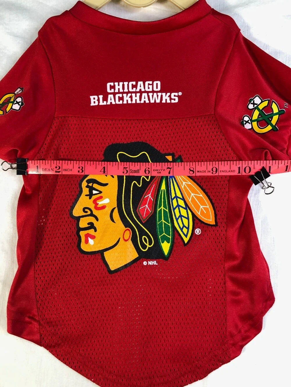Chicago Blackhawks Jersey In Red. For Pet Dog or Cat.